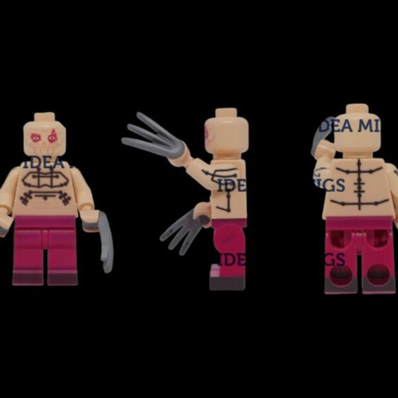 Weapon-X Villain Wade Wilson Custom UV Print Design on Lego Minifigure - Picture 2 of 3